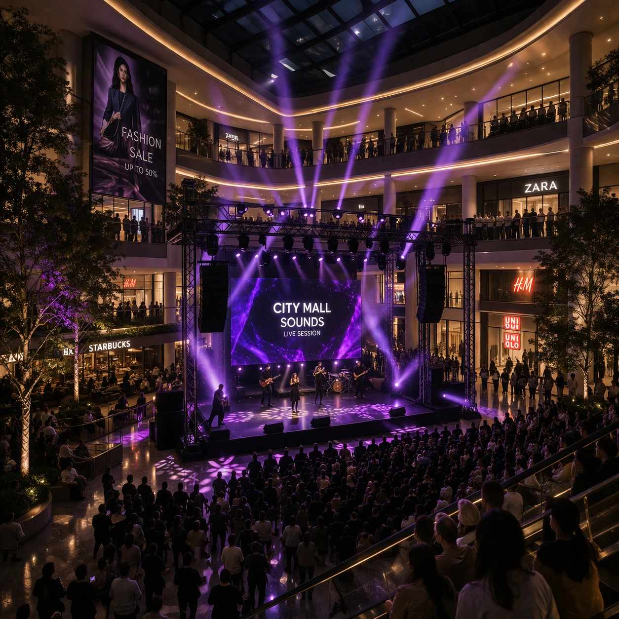 7 Cara Membuat Event Mall Terlihat Lebih Menarik dengan Lighting