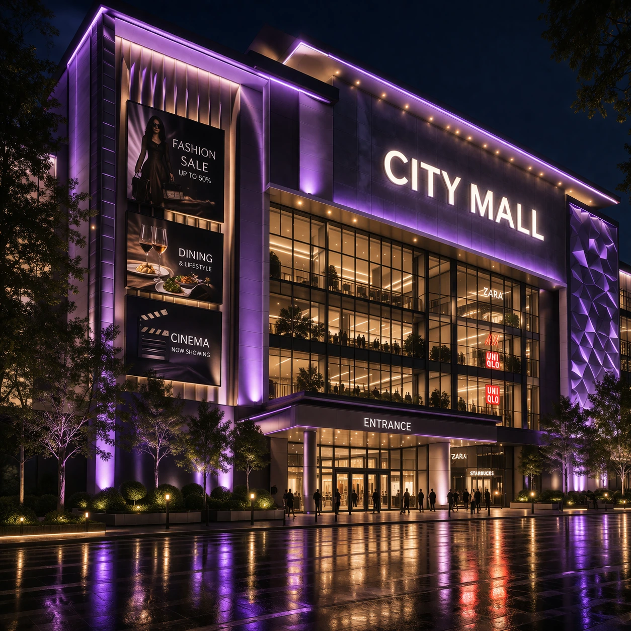 7 Tips Desain Facade Lighting untuk Mall Agar Menciptakan Landmark yang Berkesan