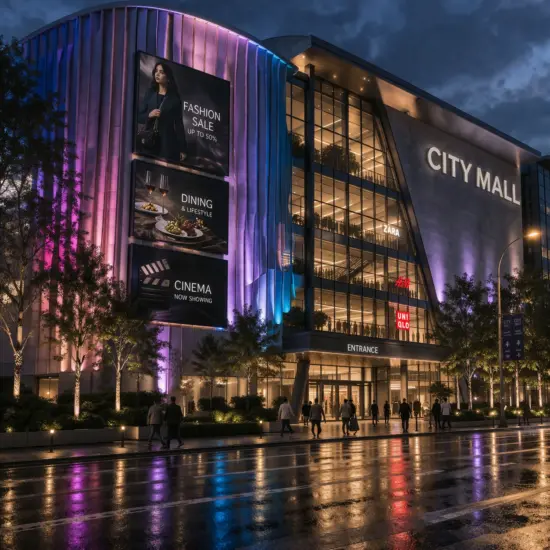Fasad Mall Sudah Terang, Tapi Kenapa Tidak Menarik? Ini 5 Cara Membuat Fasad Lighting Lebih Memukau di Malam Hari